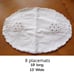 Vintage Table Placemats, Napkins and Table Runner Set 17 Pcs White Cotton