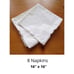 Vintage Table Placemats, Napkins and Table Runner Set 17 Pcs White Cotton