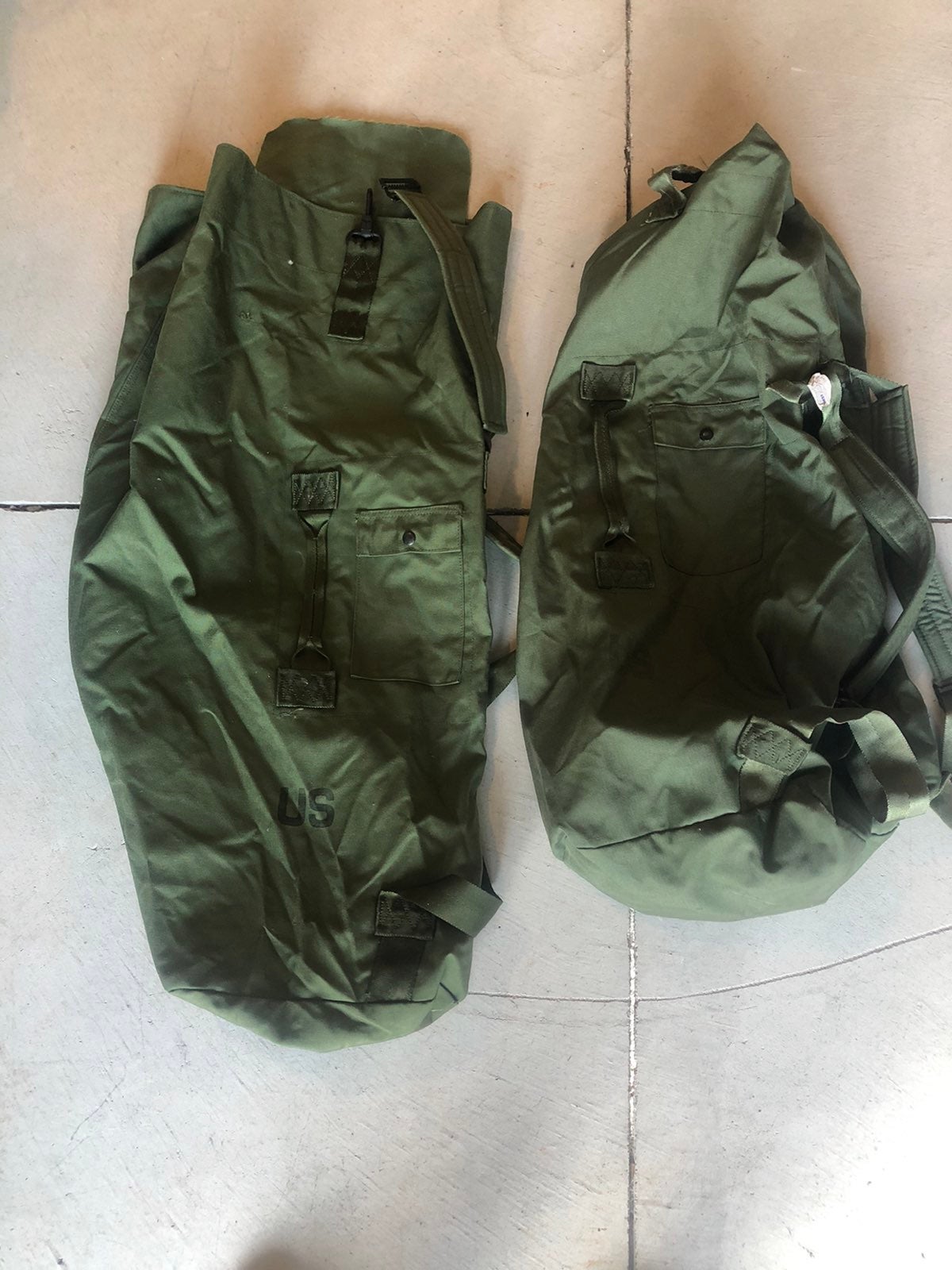 2 Military duffle bags