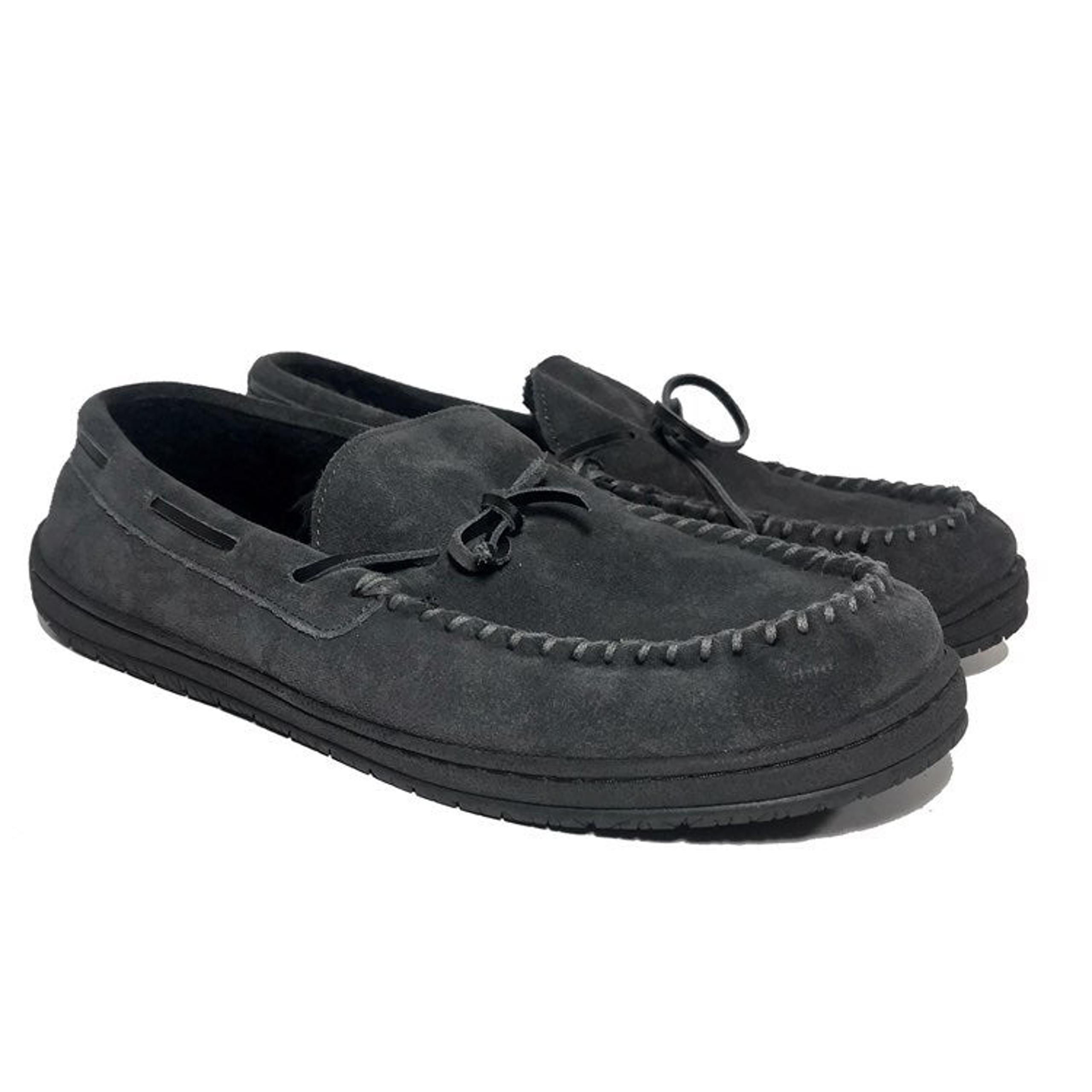 FLORSHEIM Moc Toe Slippers Gray Suede
