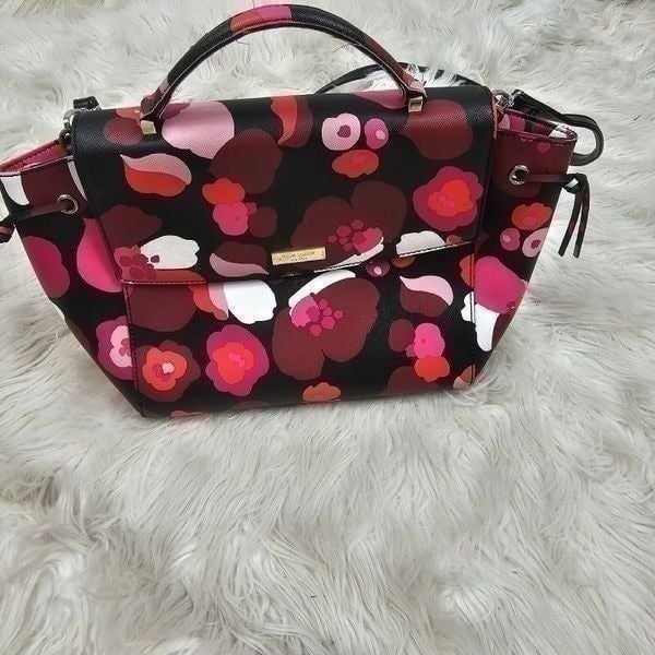 Kate Spade New York Laurel Way LILAH Floral Print Satchel 398 EUC