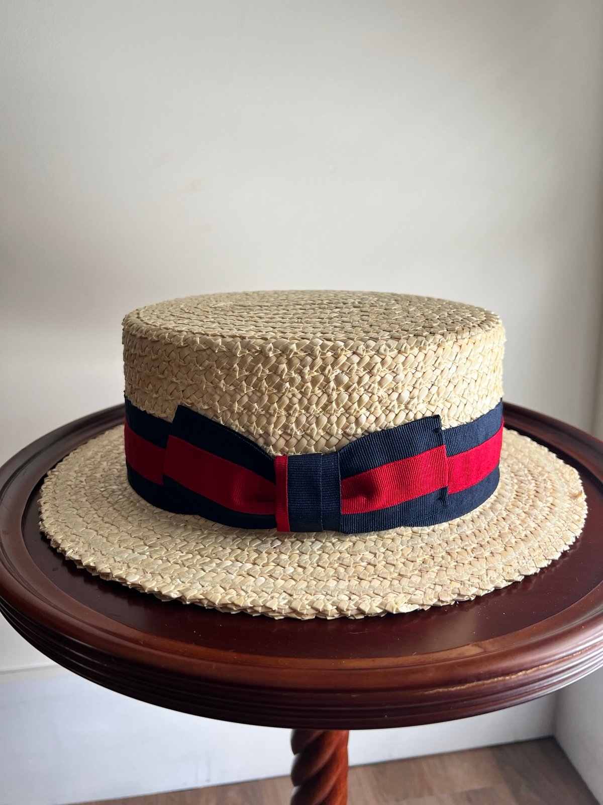 Scala Gondola Straw boater fedora