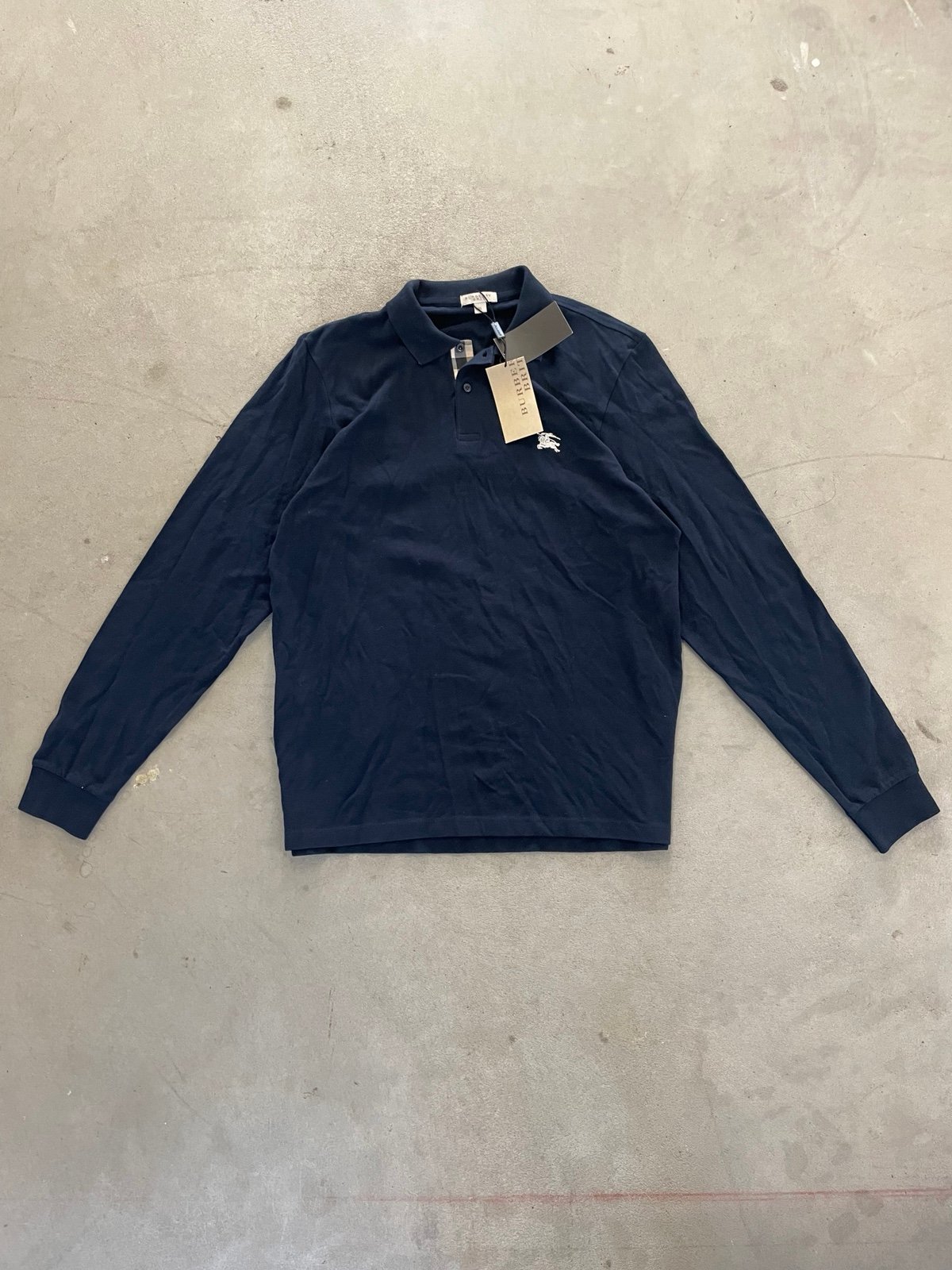 ULTRA RARE Burberry Polo long sleeve navy blue sz XL BRAND NEW WITH TAGS