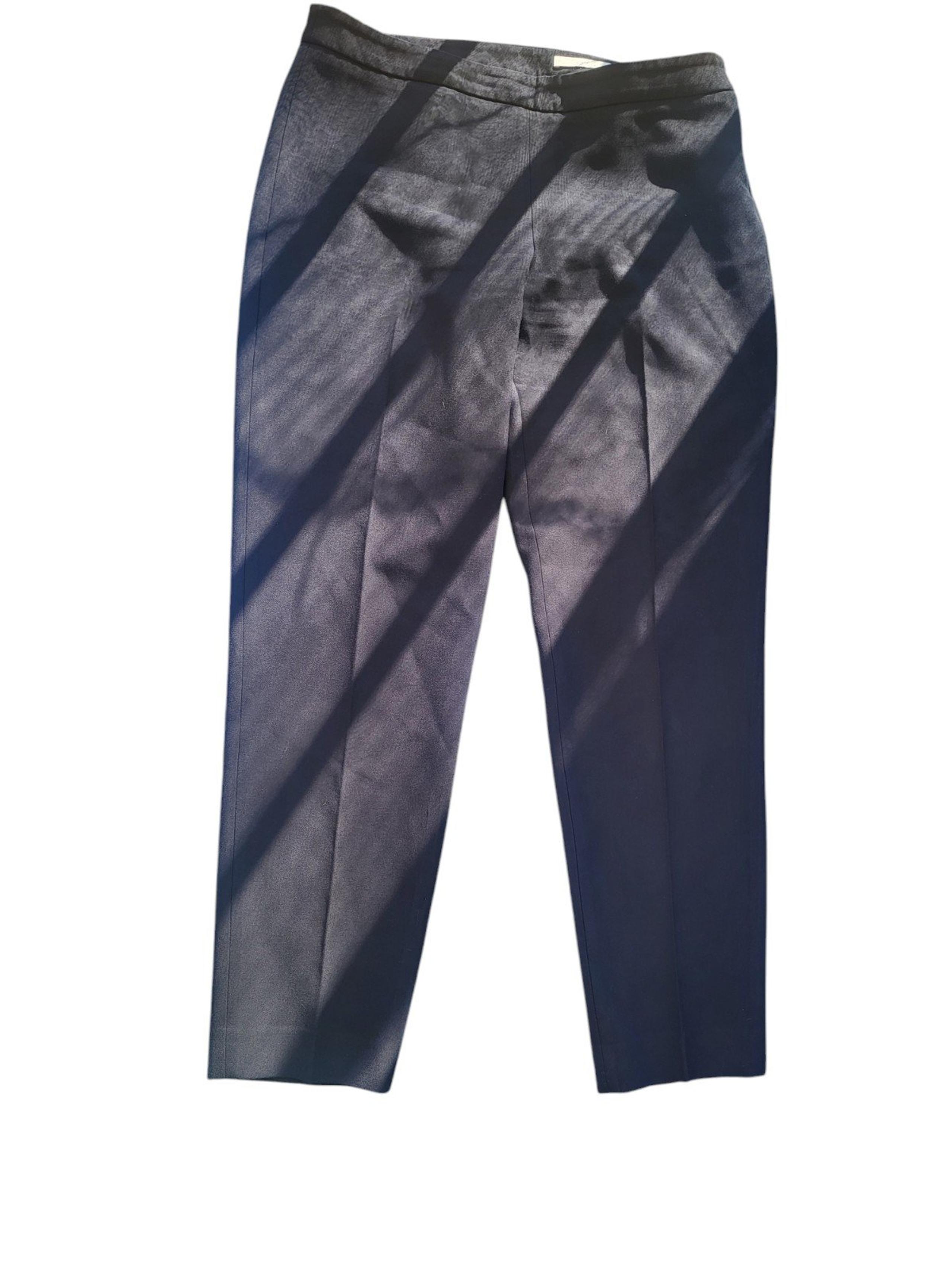 BOSS by Hugo Boss Dress pants Tiluna Side Zip Stretch Tapered Size 6 Navy