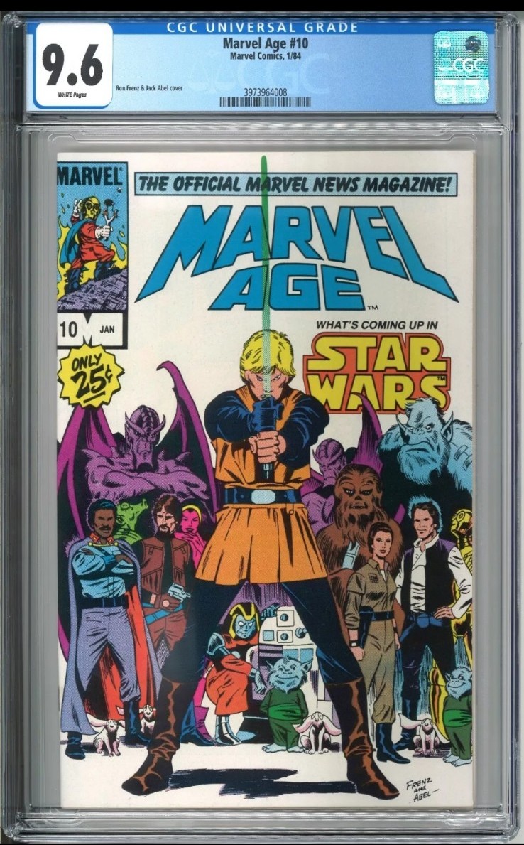 Marvel Age #10 CGC 9.6 NM+ WP 1984 Marvel Comics Luke Skywalker Han Solo Lando