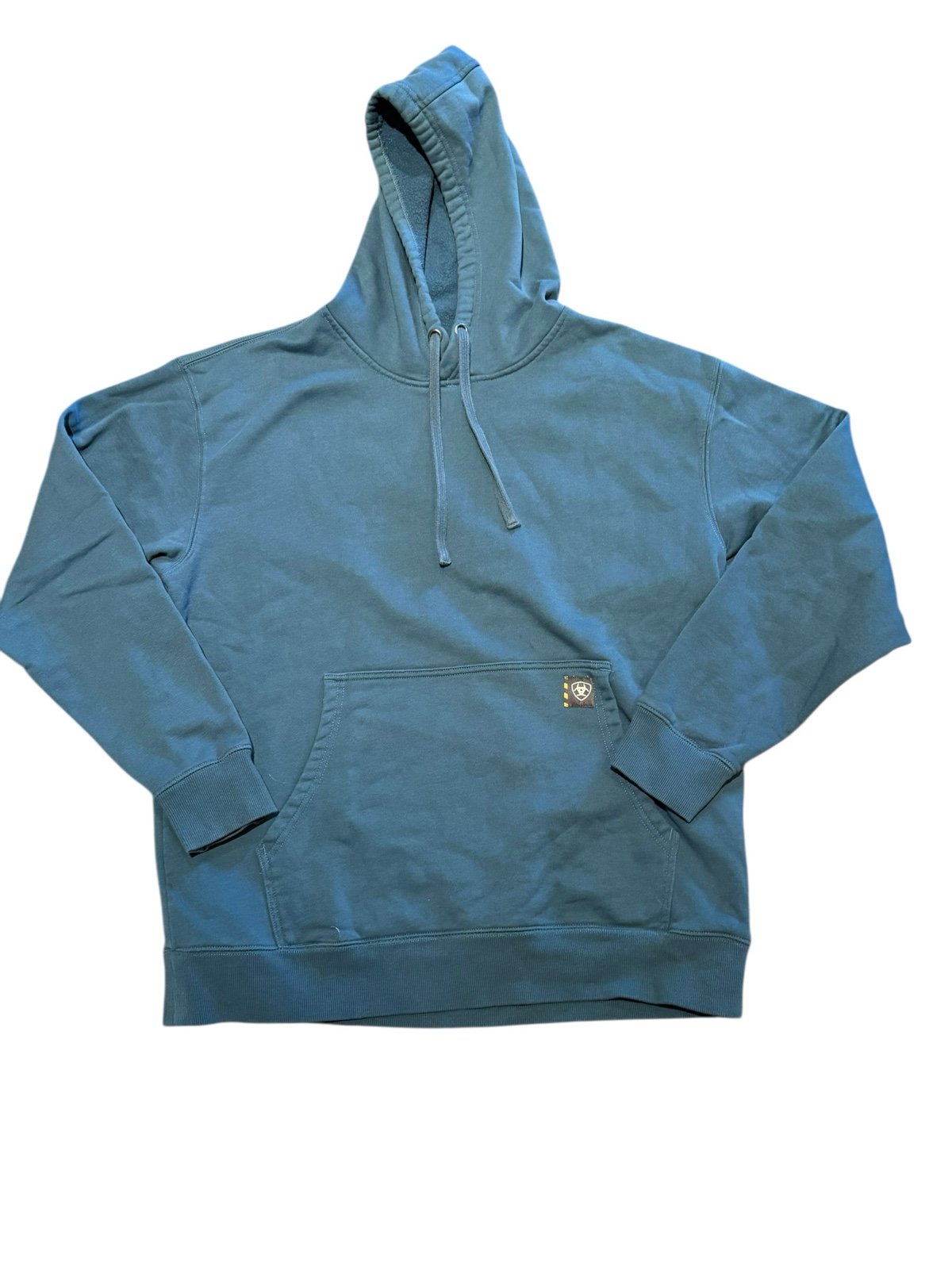 Ariat Rebar Mens Size Large Teal Hoodie with Hunting Logo