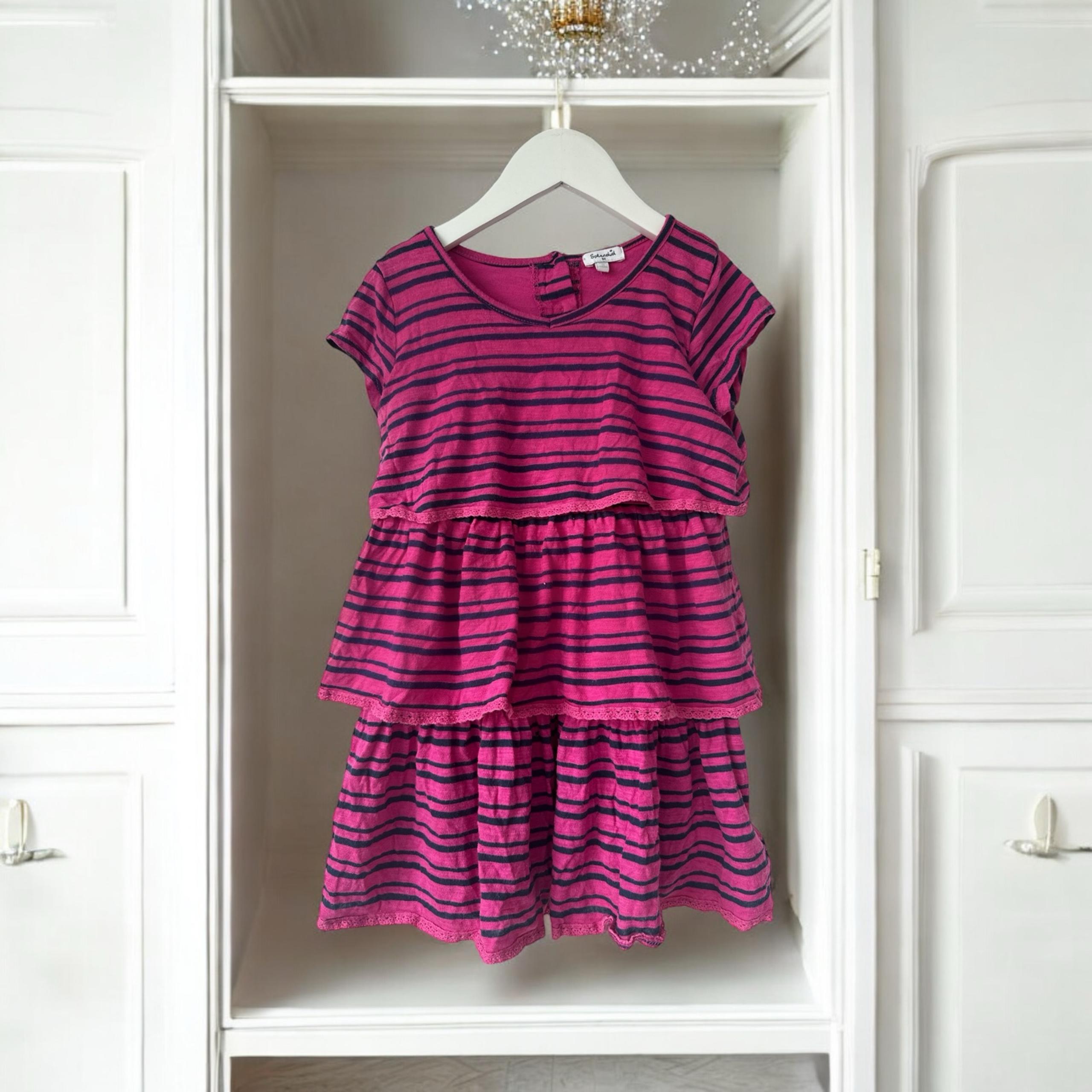 SPLENDID girls Pink Striped Dress Size 6x Spring Summer Fashion Kids Style Deals
