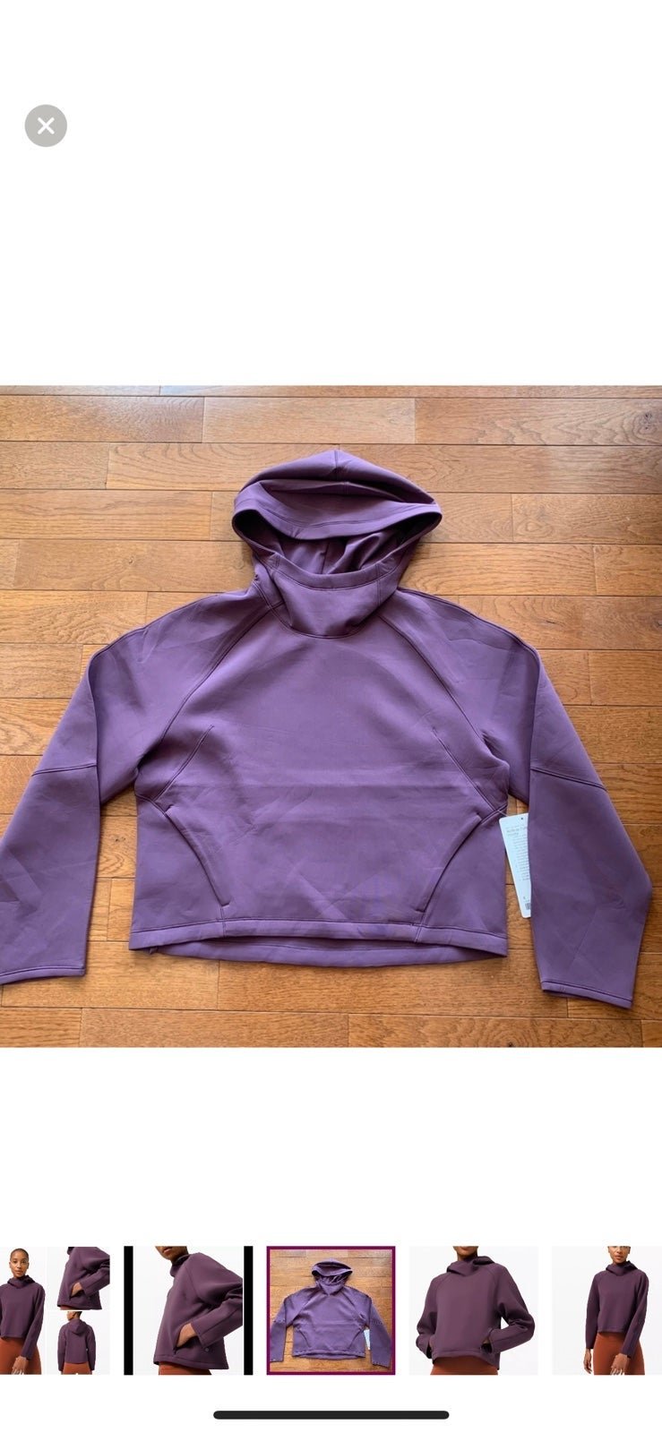 LULULEMON AIR WRAP PULLOVER HOODIE/JACKET-NWT-GRAPR THISTLE-6/8/10