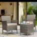 3 Pieces Patio Furniture Patio Chairs Set of 2 with Coffee Table Outdoor Furnitu