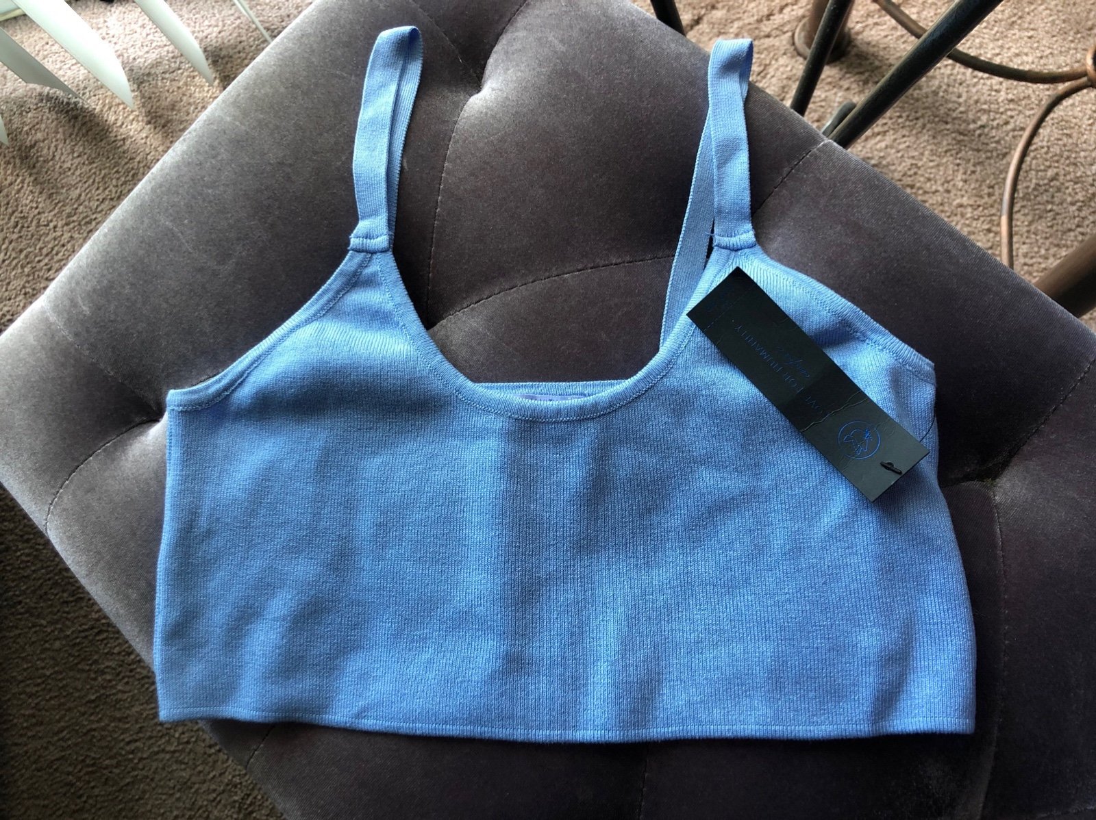 Love for humanity couture size medium cropped halter tank top bralette