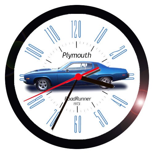 1973 PLYMOUTH ROADRUNNER WALL CLOCK
