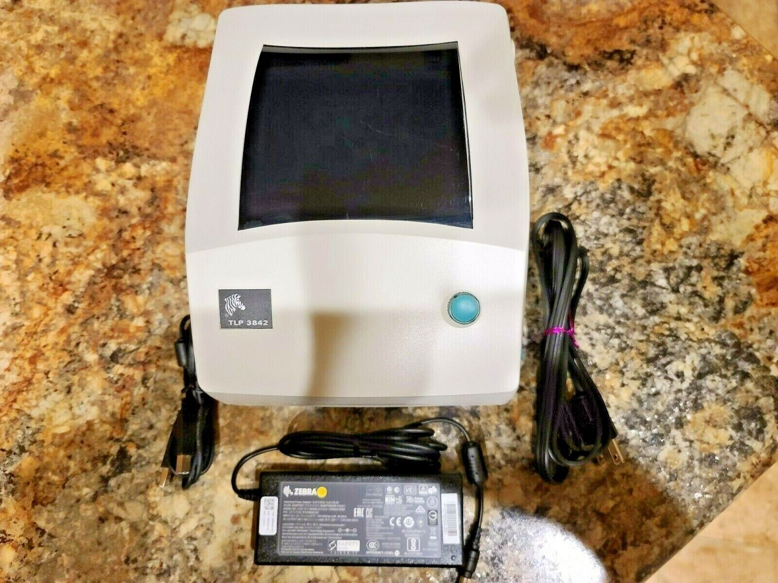 Zebra TLP3842 Thermal Transfer Barcode Printer 300Dpi USB 3842-10300-000 1
