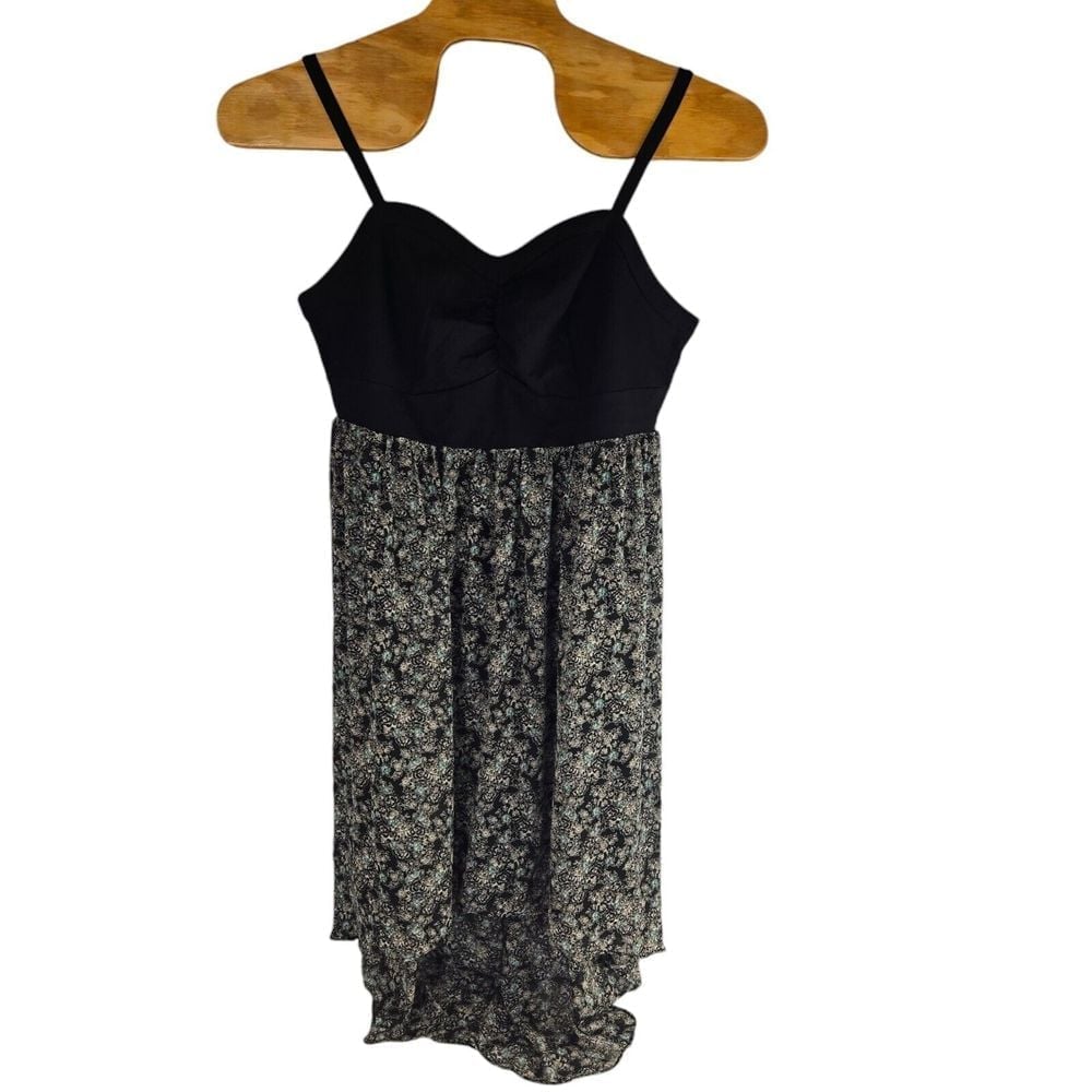 Torrid High Low 10177327 Womens 2 Black Floral Maxi Challis Dress