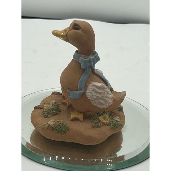 VTG Heaven Hill Design June Sears Pottery Terra Cotta Farm Duck Signed 4” Tall