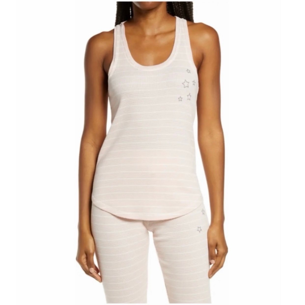 PJ Salvage Blush Love More Sleep Tank Size Small