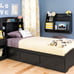 Prepac Astrid Simplistic Tall Nightstand Side Table with 1 Drawer and Open Shelf