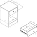 Prepac Astrid Simplistic Tall Nightstand Side Table with 1 Drawer and Open Shelf