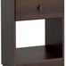 Prepac Astrid Simplistic Tall Nightstand Side Table with 1 Drawer and Open Shelf