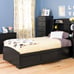 Prepac Astrid Simplistic Tall Nightstand Side Table with 1 Drawer and Open Shelf