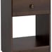 Prepac Astrid Simplistic Tall Nightstand Side Table with 1 Drawer and Open Shelf