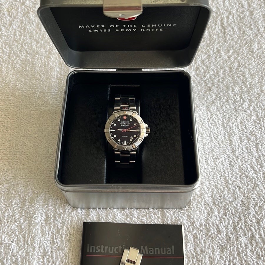 Wenger Stainless Steel Mineral Crystal Swiss Quartz Watch