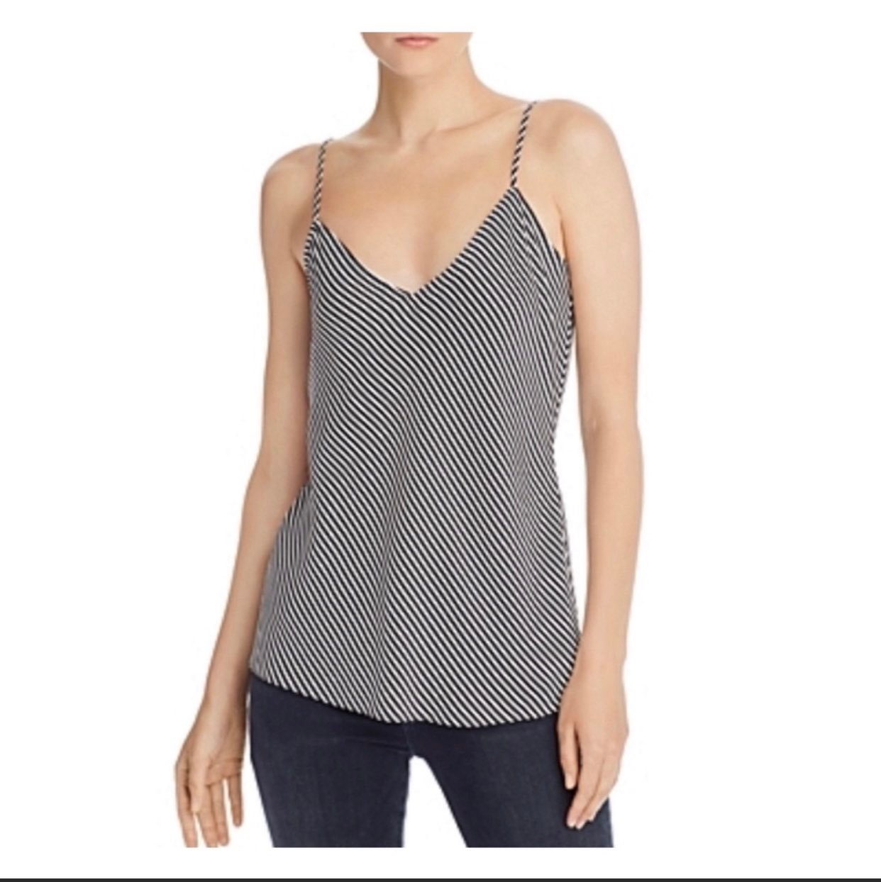 NEW Frame Silk Black and White striped Camisole size Small