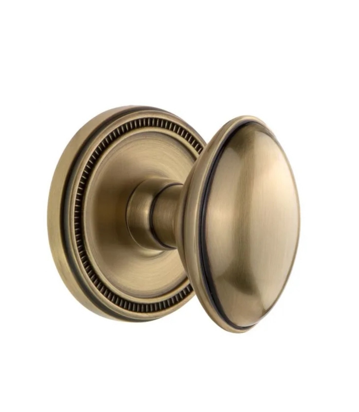 Grandeur Soleil Solid Brass Privacy Door Knob Set with Eden Prairie Knob