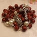 Catholic Rosary Red Ivory & Silver5