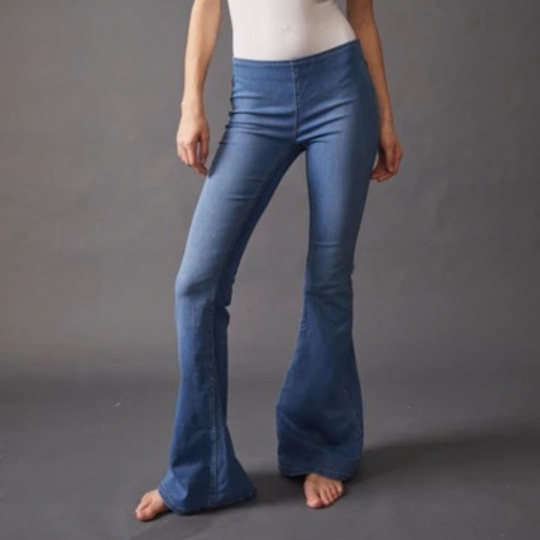 NWT Free People Penny Pull On Flare in Sapphire size 28