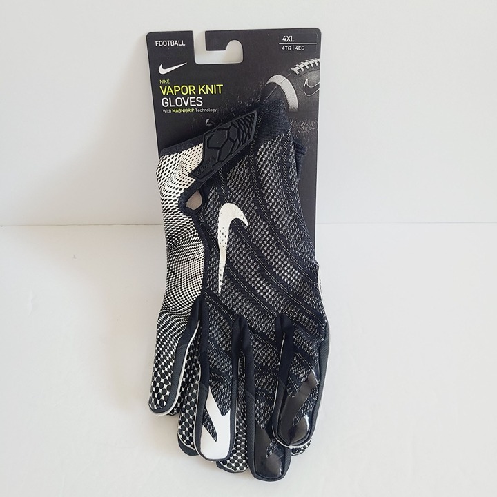 Nike Vapor Knit Magnigrip Football Gloves CJ9343-091 Size 4XL Black