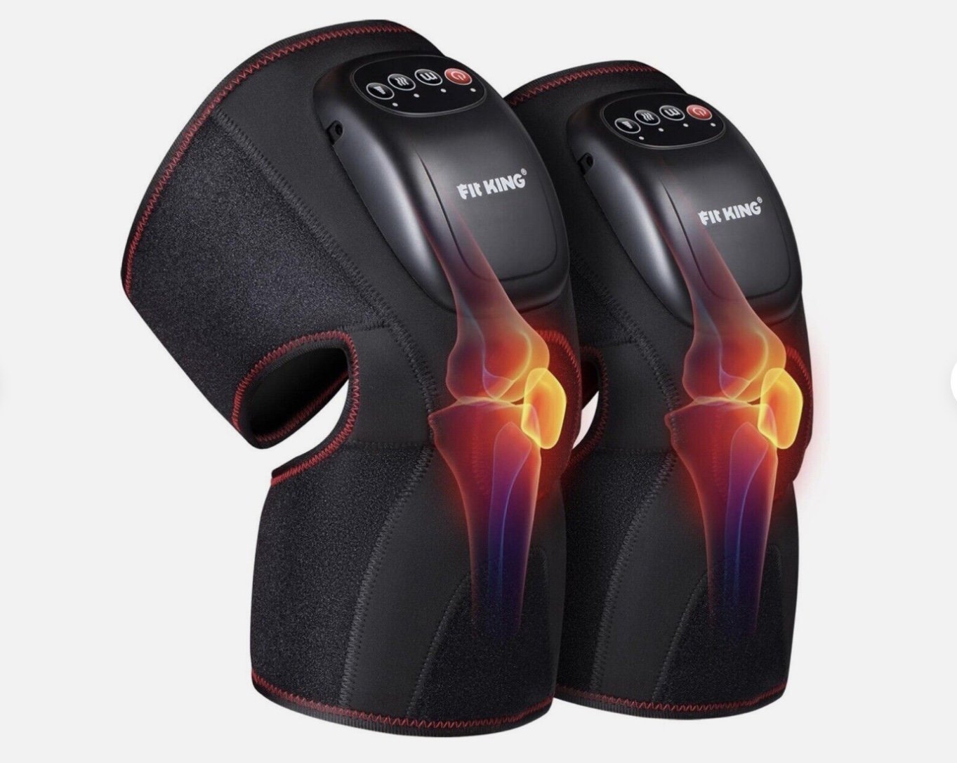Knee Massager Heated Brace Wrap with Air Compression Massage 3 Modes for Knee