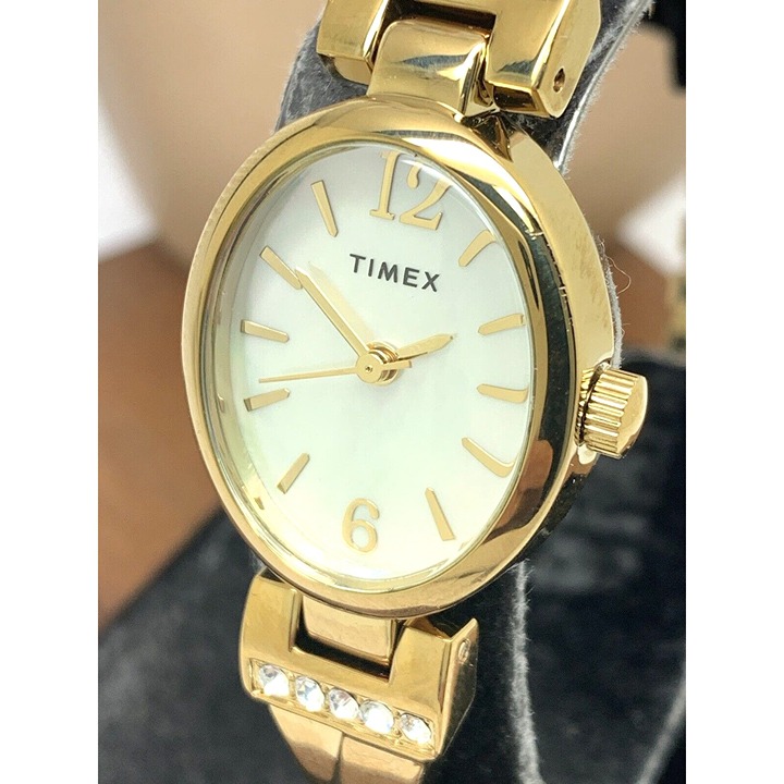 Timex Women's Watch TW2U70000 Quartz Mother of Pearl Gold Expansion Band 21mm