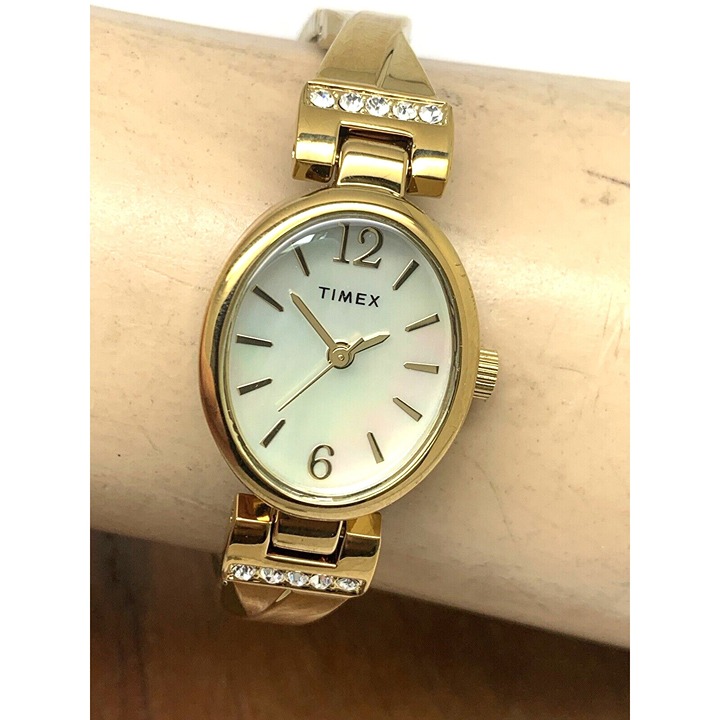 Timex Women's Watch TW2U70000 Quartz Mother of Pearl Gold Expansion Band 21mm - detail