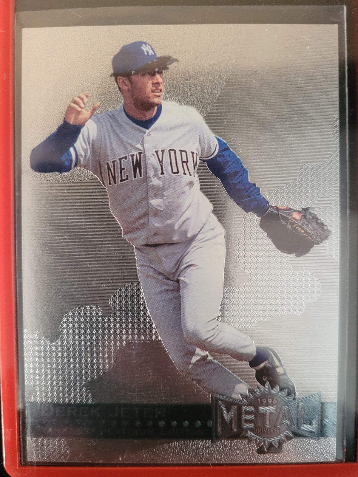 Derek Jeter 1996 Fleer Metal Universe Platinum Edition #87