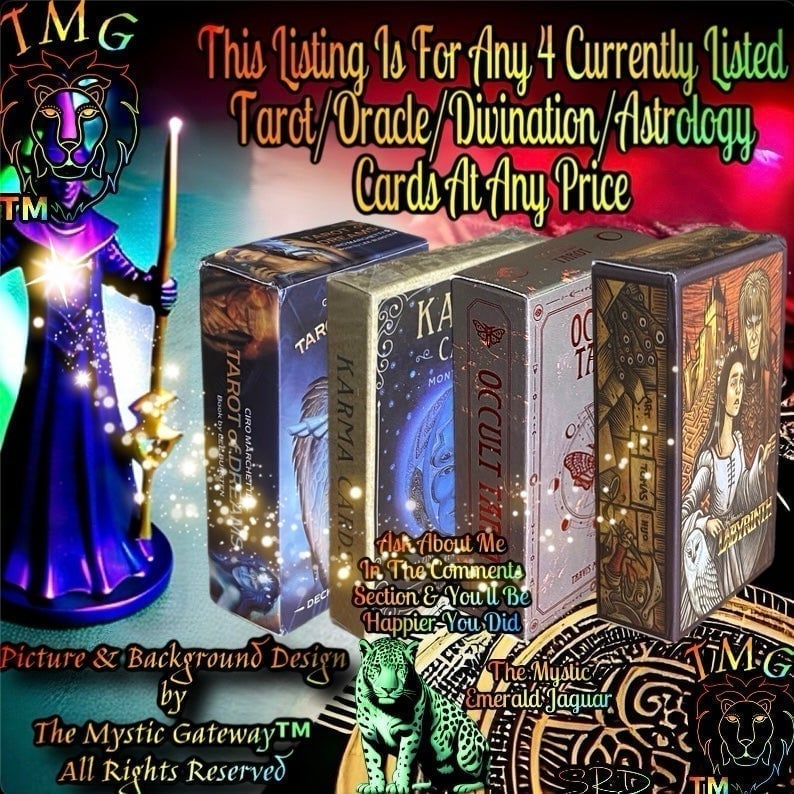Cards - Tarot/Oracle/Divination/Astrology - Any 4 Currently Listed At Any Price