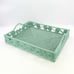 New Swirly Rectangle Rattan Extra Large Tray with Handles-Sage Leaf-20