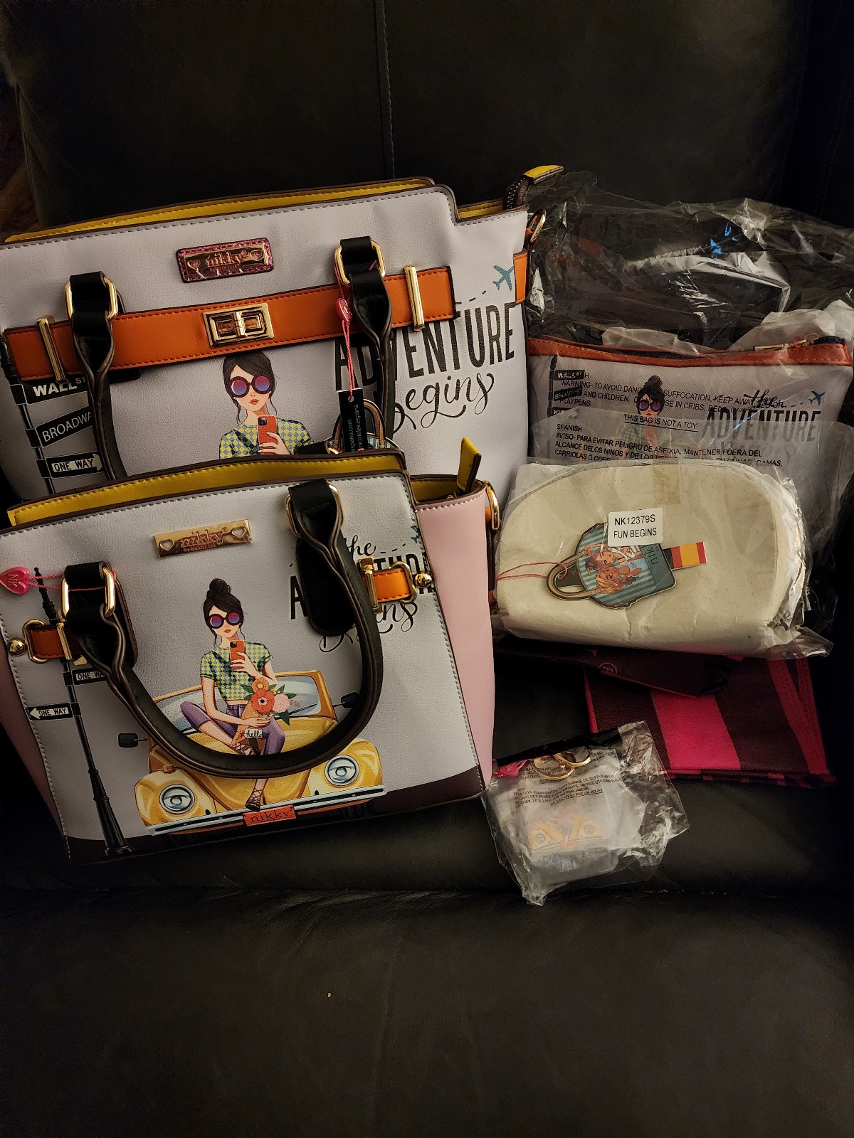 Nicole Lee tote bag set