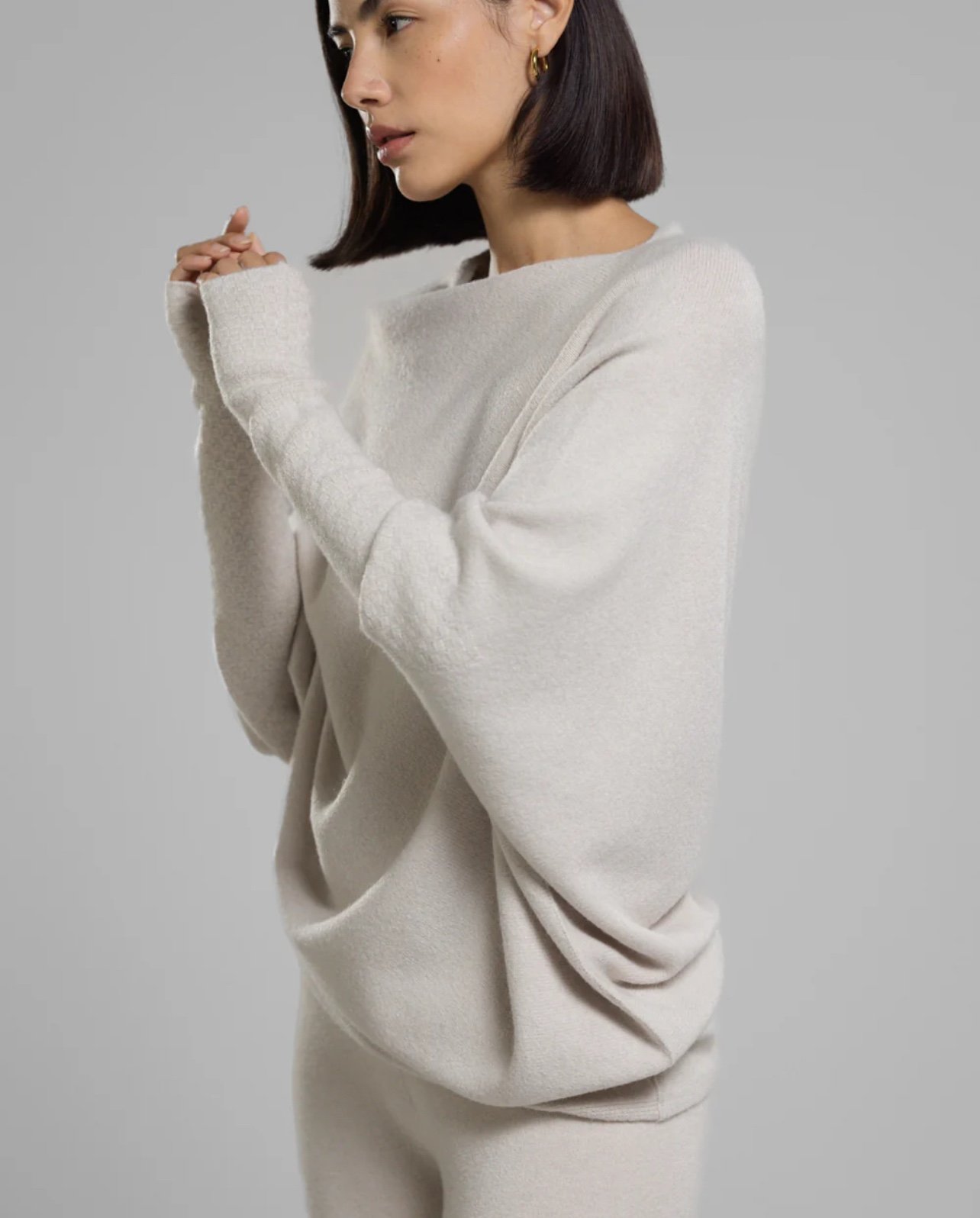 JAKI Asymetrical Women’s sweater in Oatmeal