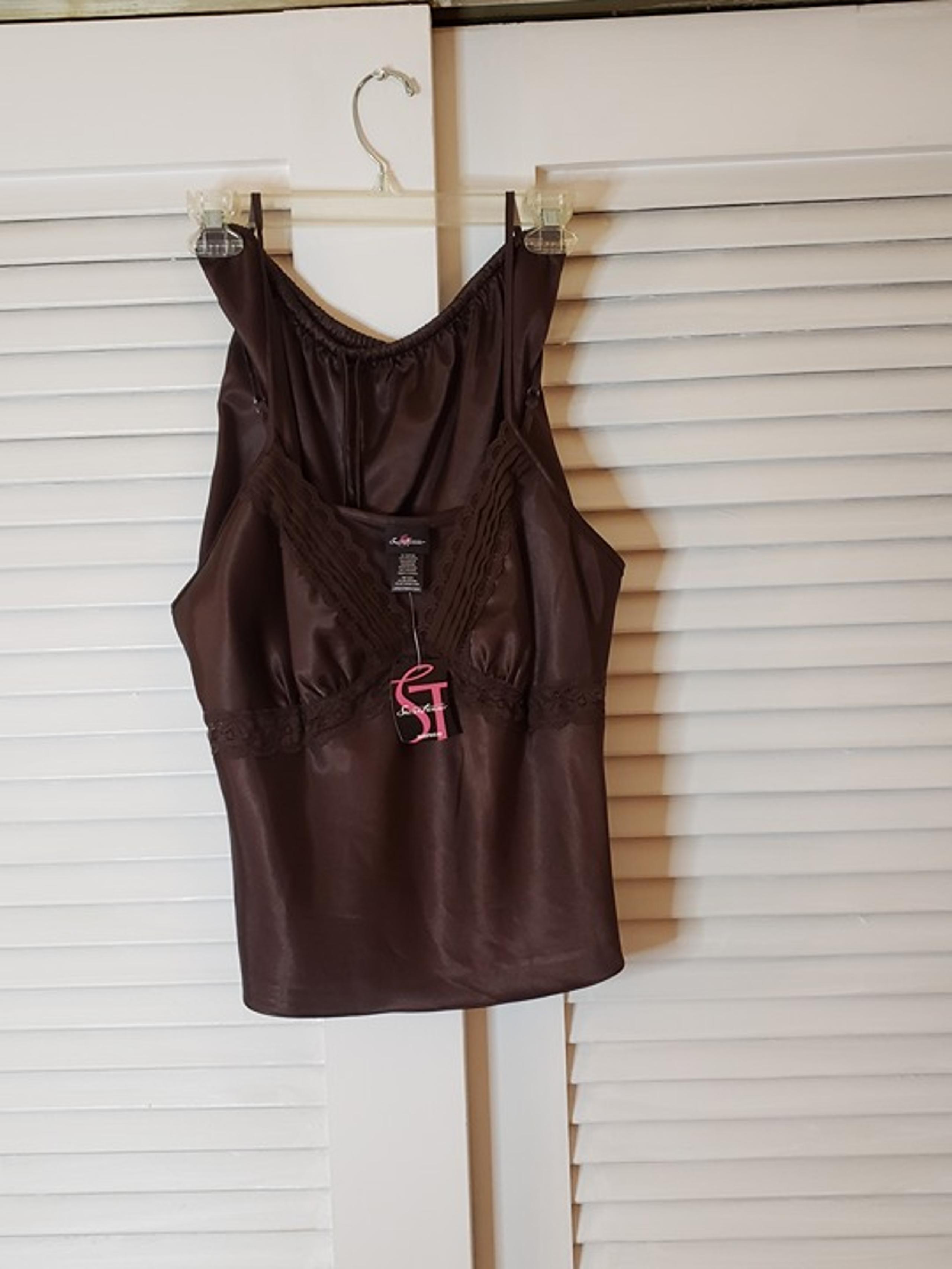 NWT Secret Treasures Shorty PJs Cami Set (L) Brown