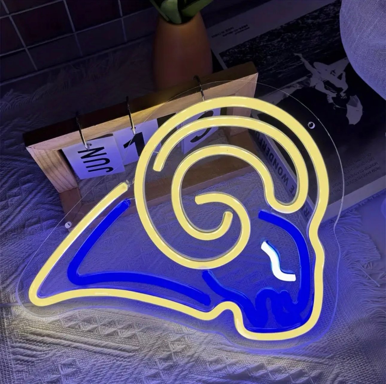 St Louis LA Rams LED Neon Style Hanging Light NFL Football Sports Wall Decor