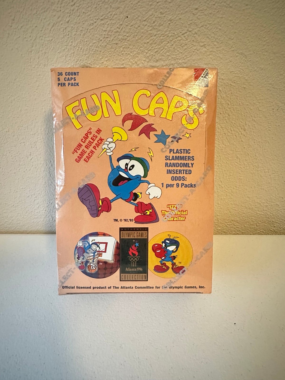 1996 Fun Caps Pogs Sealed Olympic Games Collection Slammers Izzy 36 Packs New