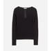 Madewell Merino Wool Silk Blend Scoopneck Sweater Ribebd Lightweight Black S NWT