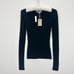 Madewell Merino Wool Silk Blend Scoopneck Sweater Ribebd Lightweight Black S NWT