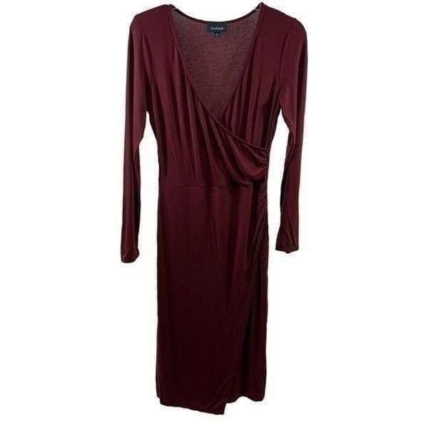 ModCloth Burgundy On The Town Dress Size S