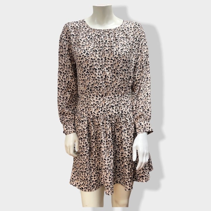 Rebecca Taylor Leopard Print Silk Dress