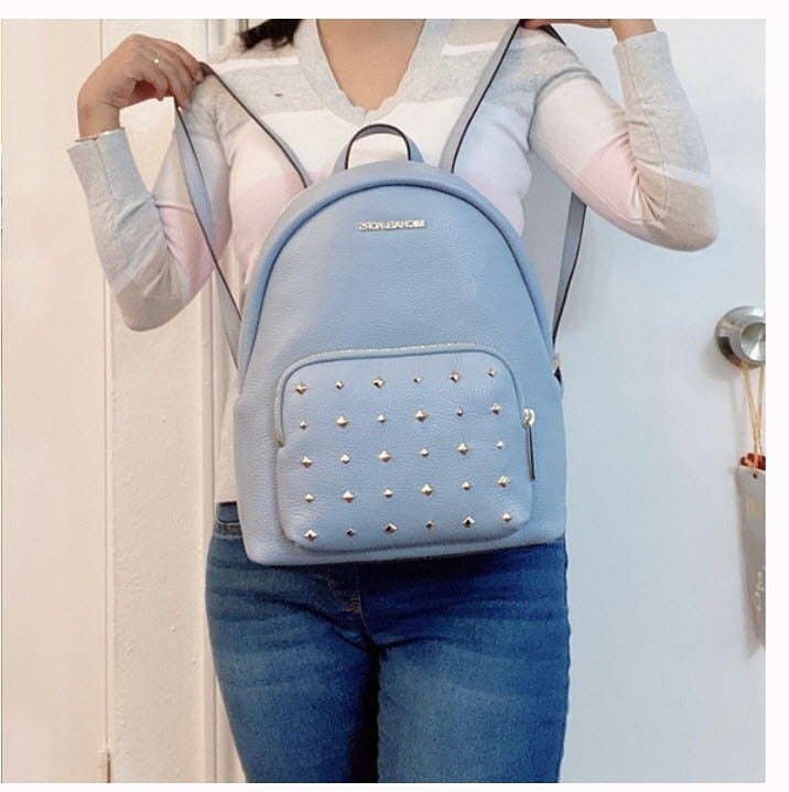 Michael Kors Erin Medium Backpack bag blue stud