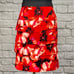 Larry Levine Red Floral Tiered Skirt