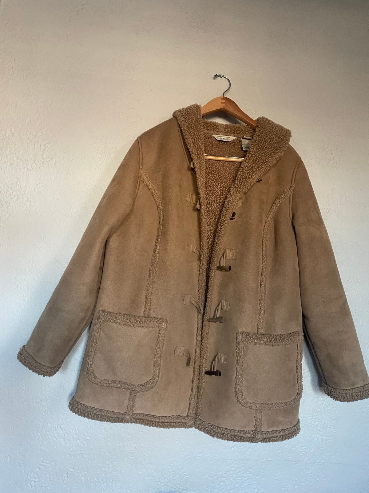 Vintage LL Bean Sherpa Lined Womens Faux Suede Size XLarge