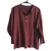 Burgundy Maroon woven knit sweater with buttons