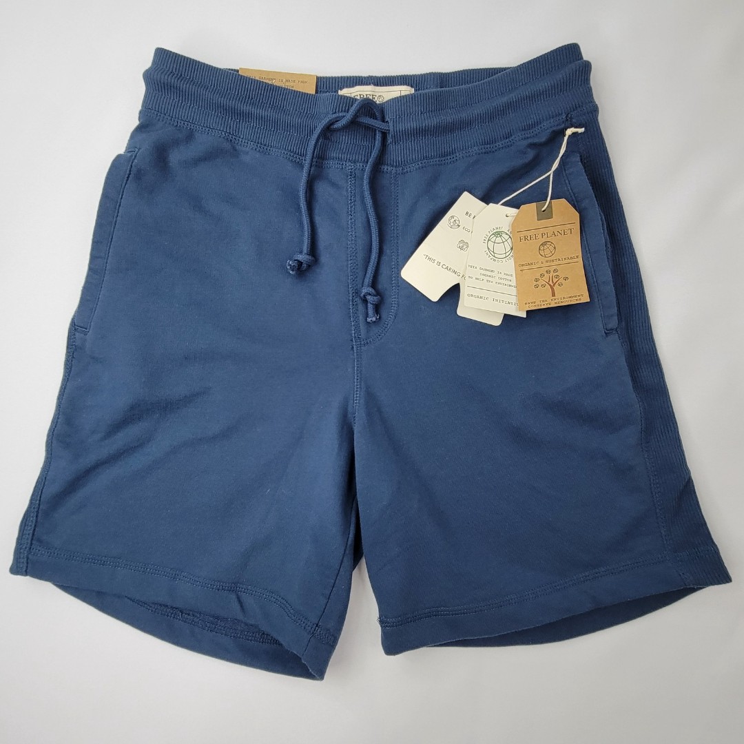 Free Planet Organic Knit Terry Shorts Evening Sea XS NWT